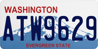 WA license plate ATW9629