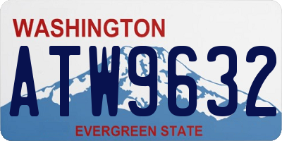 WA license plate ATW9632