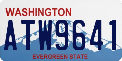 WA license plate ATW9641