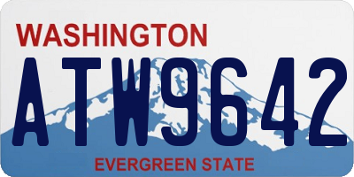 WA license plate ATW9642