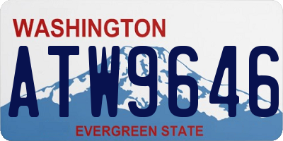 WA license plate ATW9646