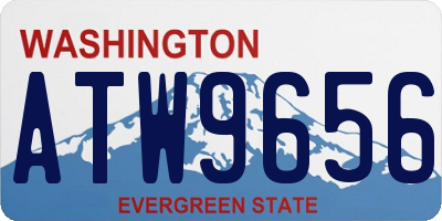 WA license plate ATW9656