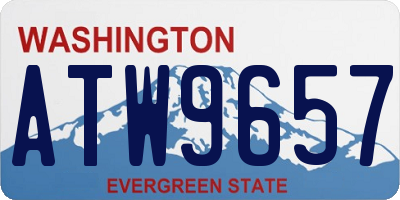 WA license plate ATW9657