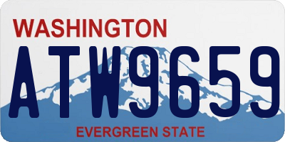 WA license plate ATW9659