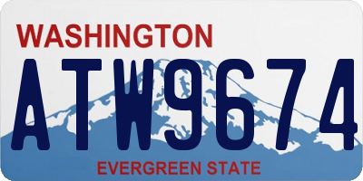 WA license plate ATW9674