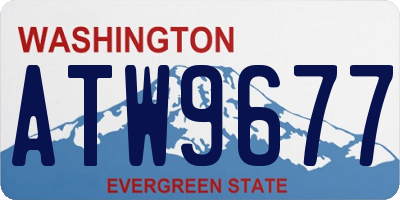 WA license plate ATW9677
