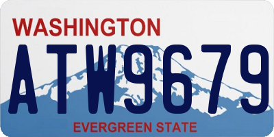 WA license plate ATW9679