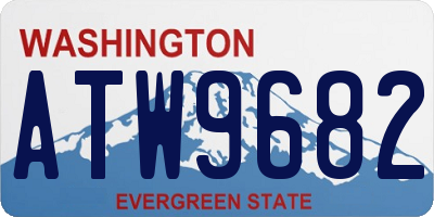WA license plate ATW9682