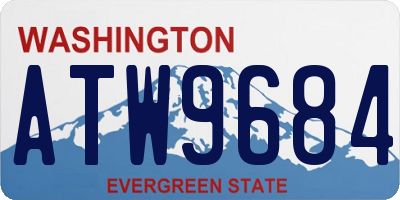 WA license plate ATW9684