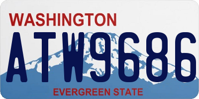 WA license plate ATW9686