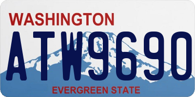 WA license plate ATW9690