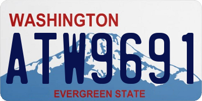 WA license plate ATW9691