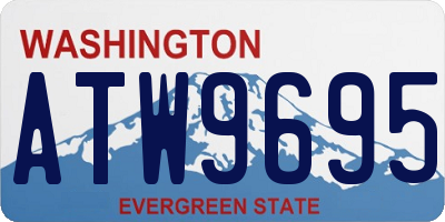 WA license plate ATW9695