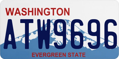 WA license plate ATW9696