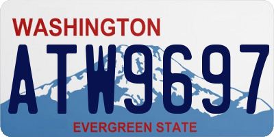 WA license plate ATW9697