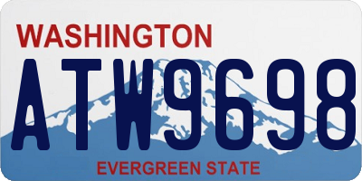 WA license plate ATW9698