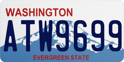 WA license plate ATW9699
