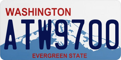 WA license plate ATW9700