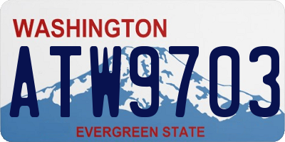 WA license plate ATW9703