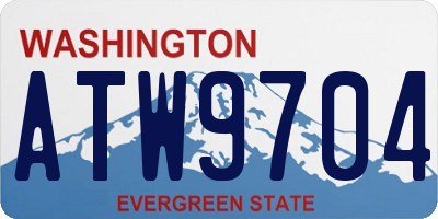 WA license plate ATW9704