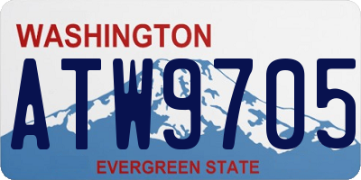 WA license plate ATW9705