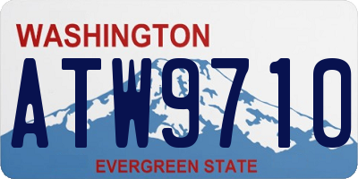 WA license plate ATW9710