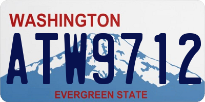 WA license plate ATW9712