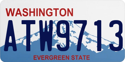 WA license plate ATW9713