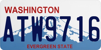 WA license plate ATW9716