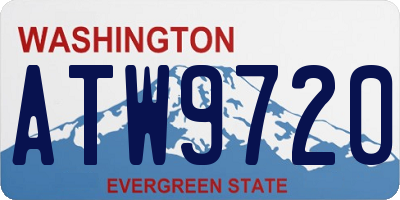 WA license plate ATW9720