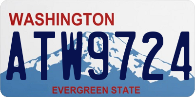 WA license plate ATW9724