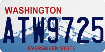 WA license plate ATW9725