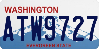 WA license plate ATW9727