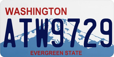 WA license plate ATW9729
