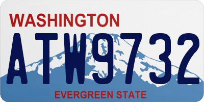 WA license plate ATW9732