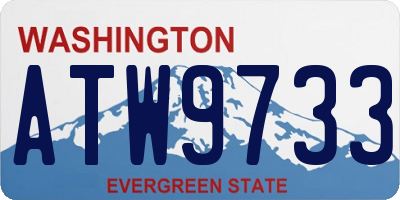 WA license plate ATW9733