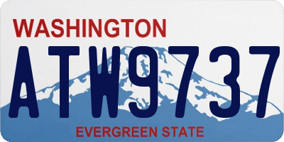 WA license plate ATW9737