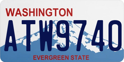 WA license plate ATW9740