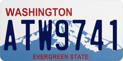 WA license plate ATW9741