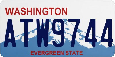 WA license plate ATW9744