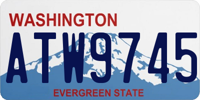WA license plate ATW9745