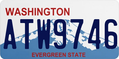 WA license plate ATW9746