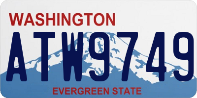 WA license plate ATW9749