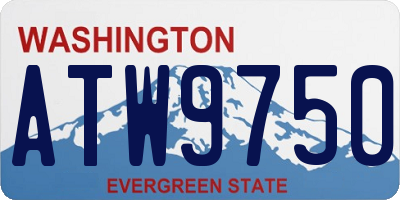 WA license plate ATW9750