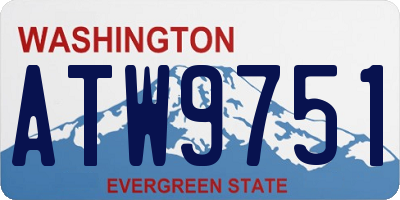 WA license plate ATW9751