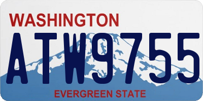 WA license plate ATW9755