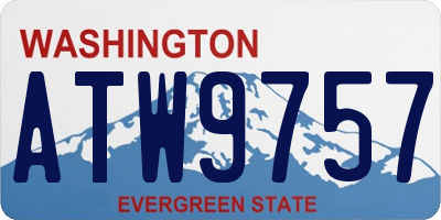 WA license plate ATW9757