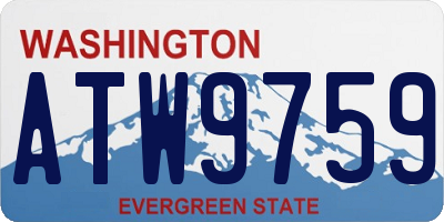 WA license plate ATW9759