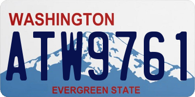 WA license plate ATW9761