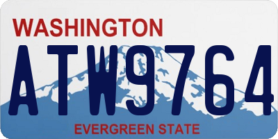 WA license plate ATW9764